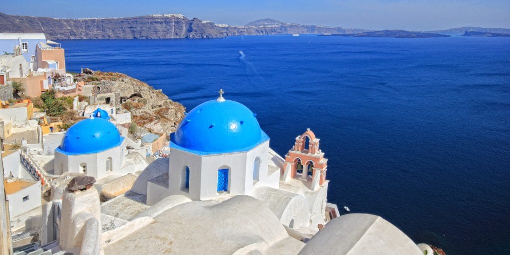 Santorini with ocean view